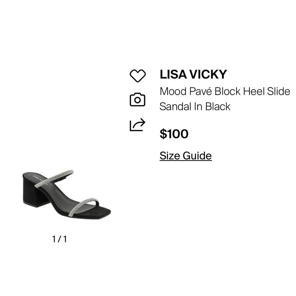 NIB! Lisa Vicky Mood Pavé Crystal Block Heel Slid… - image 10